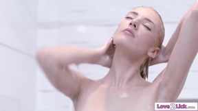 Im sharing a shower with my stepmoms super hot big tits gf
