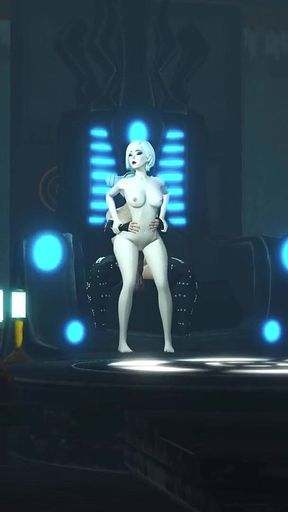 Sci-fi transerotica Hot futa shemale with huge dick fucks a sexy blonde