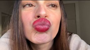 Lipstick Kiss Tease - Tongue and Teeth