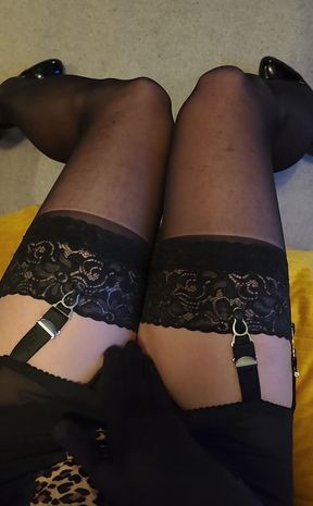 Stockings show for my fans