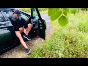 Road side smoke and cum
