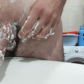 Shaving my croatian cock and balls