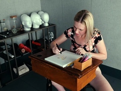 Busty amateur blonde solo