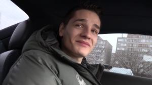 teen blows cock in the car and bonks in hotel room