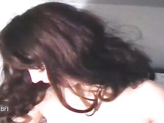 Vintage firm-titted brunette hair mother i'd like to fuck masturbates untill her pussy gets climax