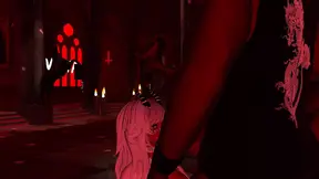 German teen devil rides her master's cock in VRChat