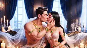 Indian couple's aroused night with gold jewelry