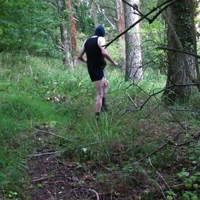 adidas short shorts running jog to naked thro the trees and countryside