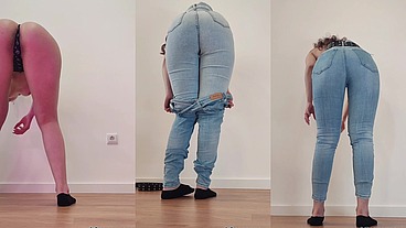 TWO JEANS FOR MY BIG ASS FETISH JEANS