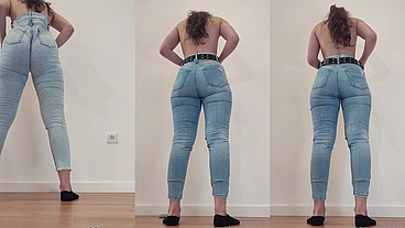 TWO JEANS FOR MY BIG ASS FETISH JEANS