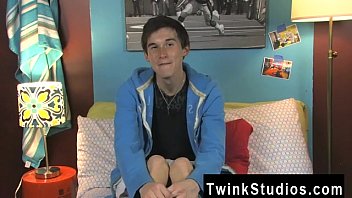 Gay cock Skyelr Bleu is on camera providing an interview and he'_s