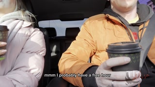 Fucked an unknown milf in the car. Public sex on the street (subtitles)