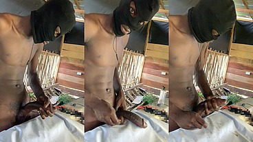 Jerking out a cumload in my dirty dusty place just before cleaning up,got so horny watching your video online