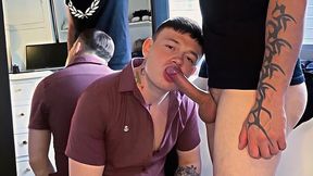 Getting Dressed Gets Messy: Wardrobe Blow Jobs with POV Cum Swallowing (11 Mins)