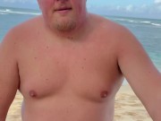 Getting Hard on a Nude Beach - more on my OnlyFans @westcub86