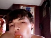 Femboy gagging on BBC
