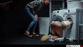 Futuristic Fantasies: Realistic Futanari Sex & Steamy Washing Machine Adventures