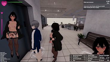 Secret Flasher Manaka - Exhibitionist Futa Goes To The Mall