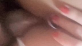 Cuckold husband films his wife riding with butt plug