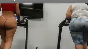 Huge Booty Pawgs in Thong Jogging - BigButtBounceTwerk