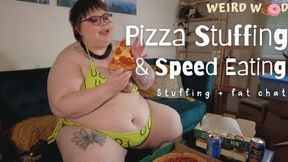 BBW Pizza Stuffing & Speed Eating Practice - MP4