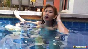 JohnTronX - Tight anal sex underwater with a hot Asian amateur girl