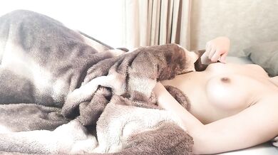 Sunday morning solo ecstasy wife's sloppy soaked desperate tits squirming alone