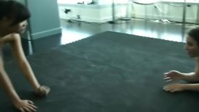 Lesbian Nude Wrestling!
