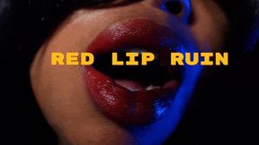 Ebony Femdom Goddess Aspen Aires: Red Lip Ruin