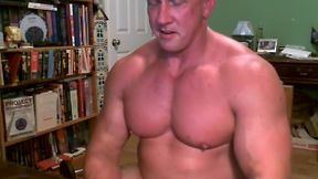Sexy Muscle Stud Plays with Himself and Toy