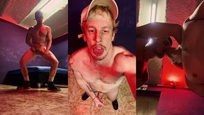 i got horny behind the scenes of my latest shoot and gooned out while the guys fucked