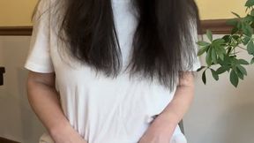 Playing above my panties