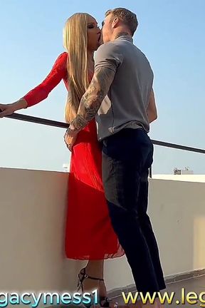 Blonde Tall Asian Big Cock Dominant Shemale Fucks Outdoor with Big Ass Pornstar Magic Michel
