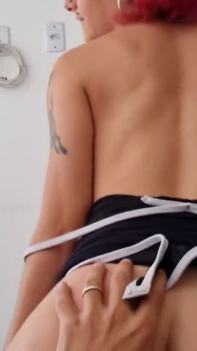 Big Cock fucking both her sweet little holes   Clip 1