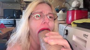 Horny stepmom surprise her step son with big cock with new sexy outfi