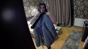 leather pants & fat cigar anal tease – smoking, pussy show & deep masturbation