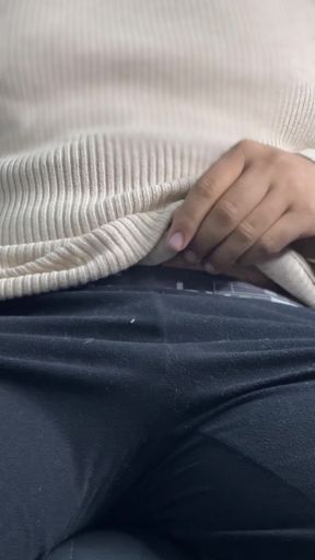 Hot asian men creampie and jerked off on the couch let hher wife watch him