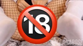 Cumming hard while wearing fishnets and cute socks! 🥺😩