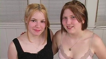 Desperate Amateurs Tatiana Kush and Shayla Jean double blowjob