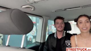 StreetFuck -Traveling Horny Couple Offers Creampie to Taxi Driver
