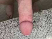Straight college guy Big dick amateur jerking verbal cumshot loud moaning orgasm ginger bulge thong