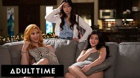 ADULT TIME - Step Mom Goes Down on her Teenage Step Daughter