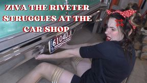 4K Ziva the Riveter Struggles at the Car Shop