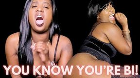 Make Me Bi Bundle 2 ft Queen Ava - A bisexual encouragement scene featuring: encouraged cock sucking, ebony female domination, femdom pov, BBC, and big black cock - HD WMV