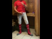 Another Hot and Horny Edging Session From DILFJockDad87 in the Sauna