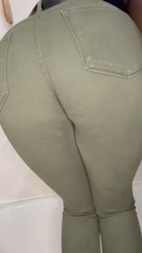 Desperately Wetting Green Jeans