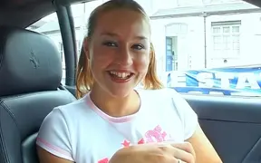 British Cutie Sammi GIVES double blowjob and gets her ass toyed