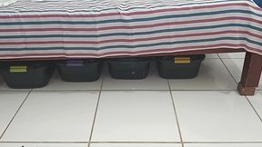 in red underwear riding my dildos