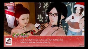 Unlimited Christmas [Xmas Hentai porn play], ep.1. Cheating on my girlfriend with my stepmother's MILF best friends