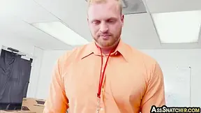 Office Hunk Barebacked By His Boss After Blowjob Session